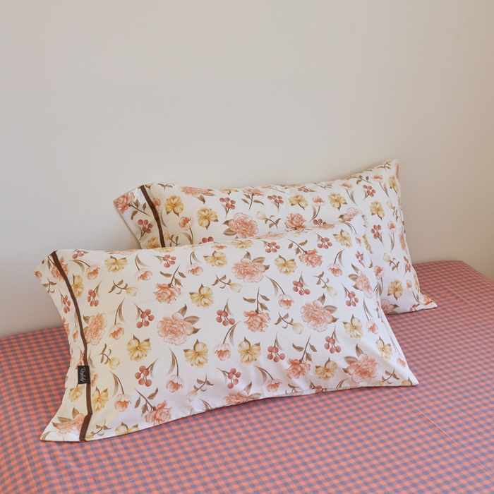 91家纺网 家纺一手货源 找家纺 贝尔 PELLHOME 全棉13376水洗+全棉色织水洗棉-织带款四件套（可抖音代发） 沙漠花粉红