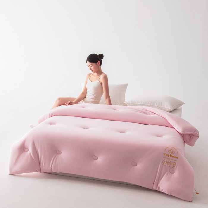 91家纺网 家纺一手货源 找家纺 （总）栩裕纺织 2025新款纯色超柔云朵针织被被子被芯冬被