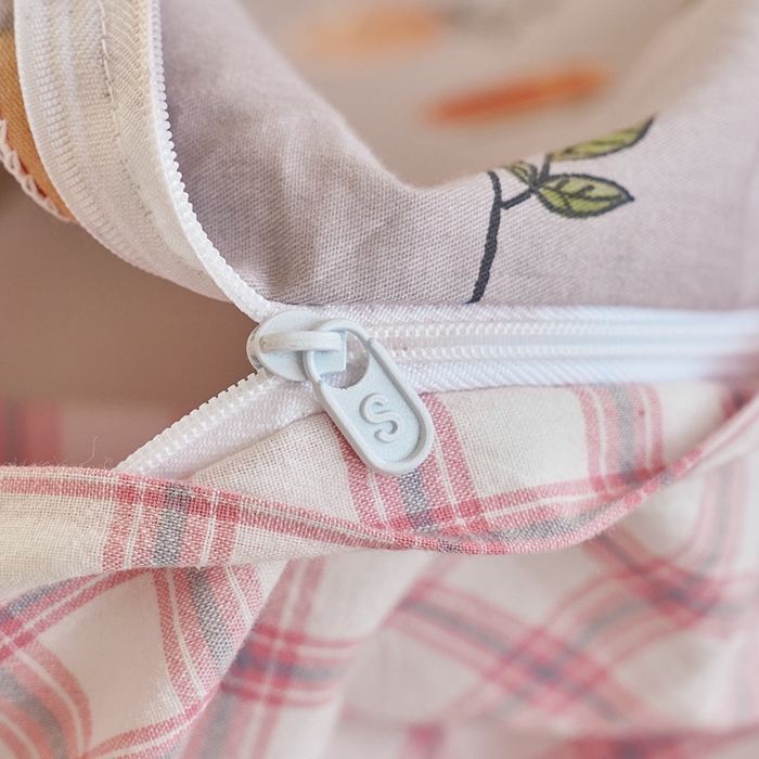 91家纺网 家纺一手货源 找家纺 贝尔 PELLHOME 全棉13376水洗+全棉色织水洗棉-织带款四件套（可抖音代发） 烟仃玫瑰-灰