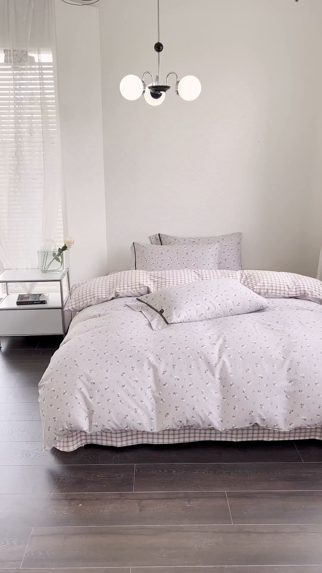 91家纺网 家纺一手货源 找家纺 贝尔 PELLHOME 全棉13376水洗+全棉色织水洗棉-织带款四件套（可抖音代发） 樱桃粉