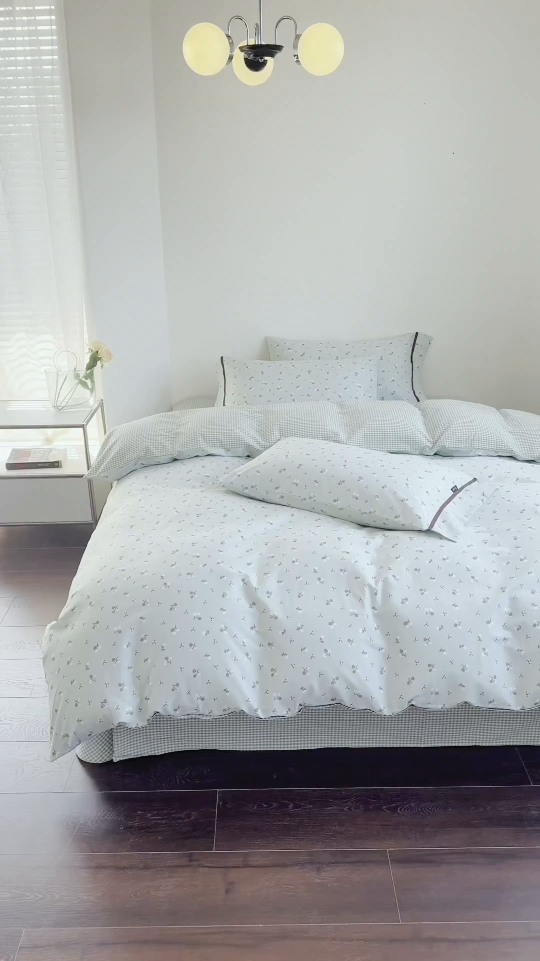 91家纺网 家纺一手货源 找家纺 贝尔 PELLHOME 全棉13376水洗+全棉色织水洗棉-织带款四件套（可抖音代发） 樱桃青柠