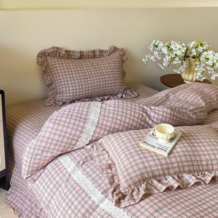 91家纺网 家纺一手货源 找家纺 （总）欧尚 2025新款皱皱纱床盖四件套