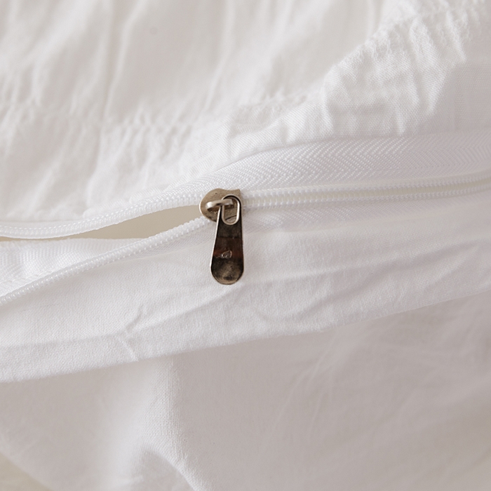 91家纺网 家纺一手货源 找家纺 贝尔 PELLHOME AB版纯色全棉泡泡纱四件套皱皱纱四件套另有同款面料夏被（可抖音代发） 奶香白