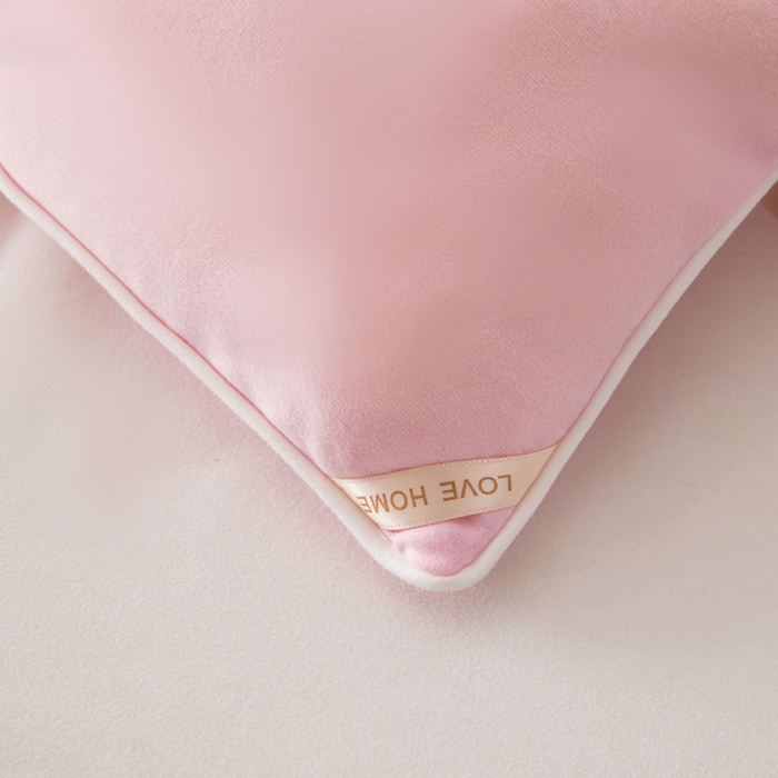 91家纺网 家纺一手货源 找家纺 栩裕纺织 2025新款纯色超柔云朵针织被被子被芯冬被 云朵被-落樱粉+云烟灰