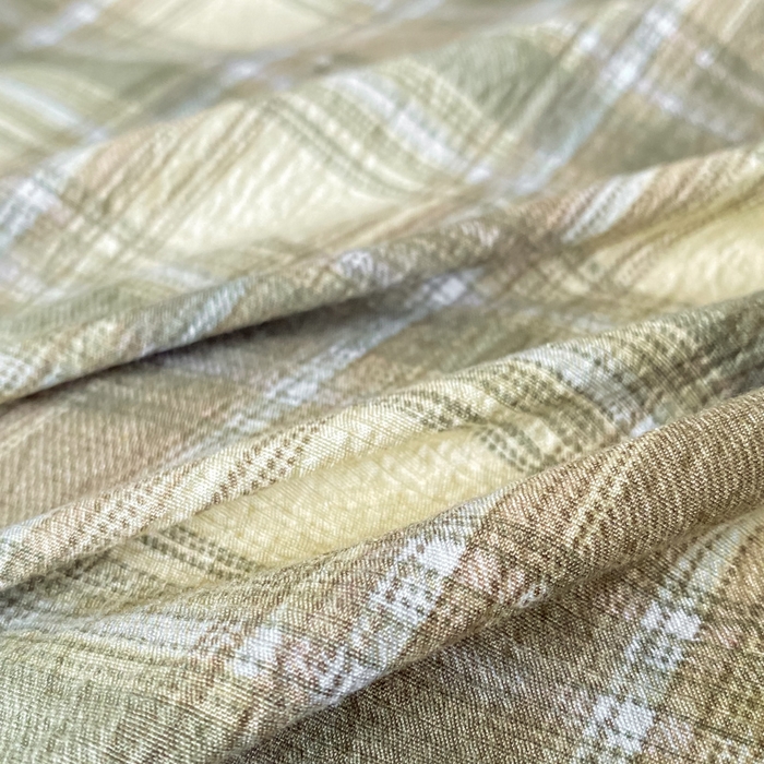 91家纺网 家纺一手货源 找家纺 欧尚 2025新款皱皱纱床盖四件套 墨绿格子