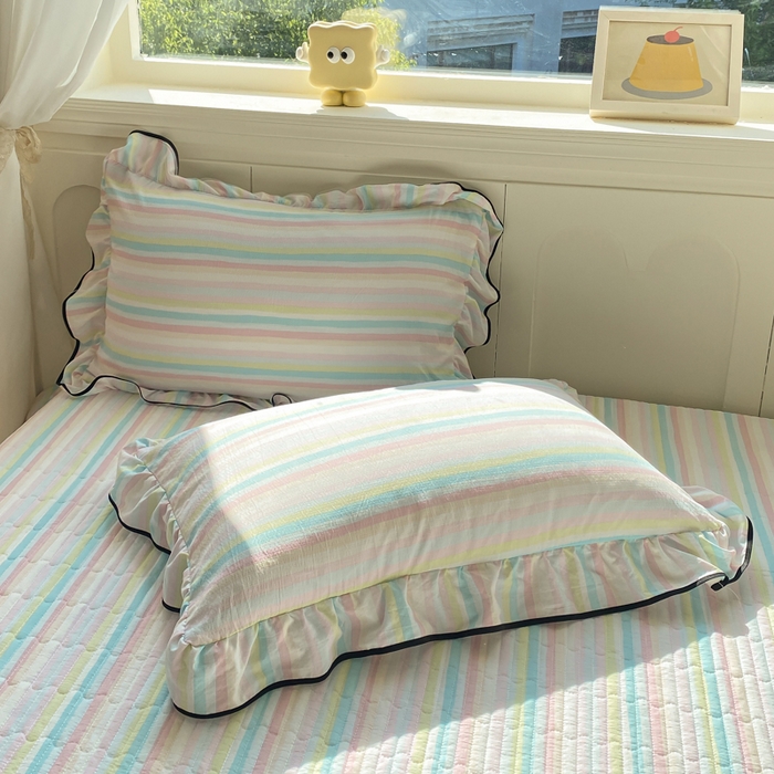 91家纺网 家纺一手货源 找家纺 （总）欧尚 2025新款皱皱纱床盖四件套