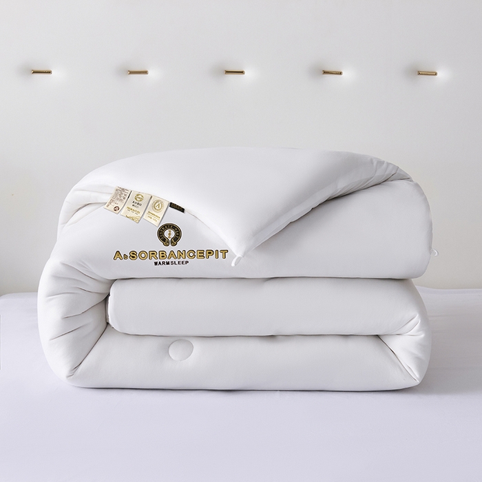 91家纺网 家纺一手货源 找家纺 爱诗诺家纺 一件代发2025年新款牛奶丝3D立体烫画大豆被春秋被直播冬被跨境电商被芯学生宿舍被子被芯 牛奶丝-白（主图2）