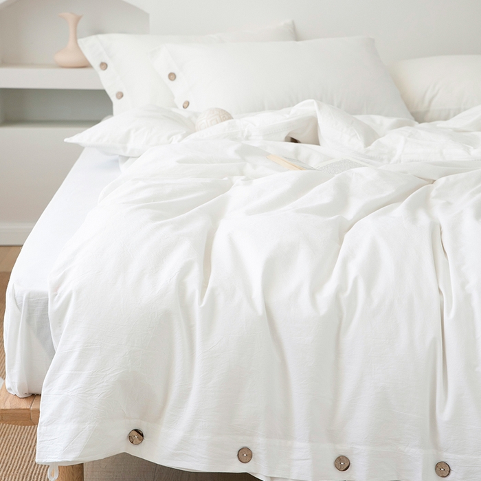 91家纺网 家纺一手货源 找家纺 （总）贝尔 PELLHOME 全棉水洗棉纽扣款四件套（春节不打烊)（可抖音代发）