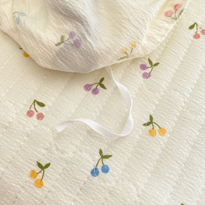 91家纺网 家纺一手货源 找家纺 欧尚 2025新款皱皱纱床盖四件套 彩樱桃