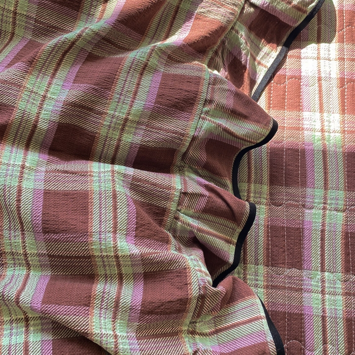 91家纺网 家纺一手货源 找家纺 欧尚 2025新款皱皱纱床盖四件套 彩韵