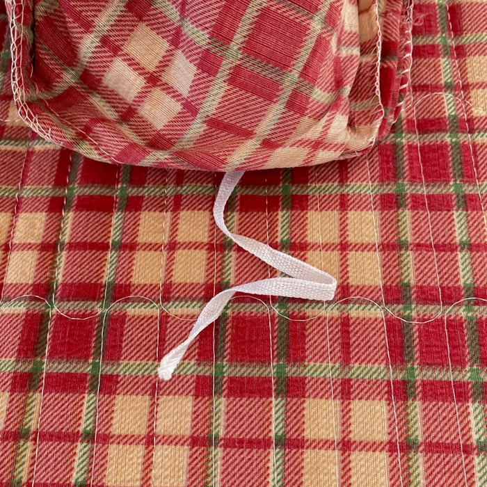 91家纺网 家纺一手货源 找家纺 欧尚 2025新款皱皱纱床盖四件套 红格子