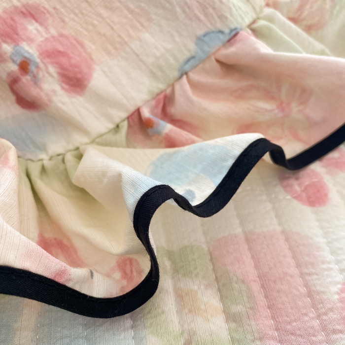 91家纺网 家纺一手货源 找家纺 欧尚 2025新款皱皱纱床盖四件套 花海