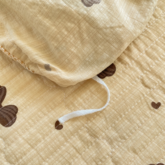 91家纺网 家纺一手货源 找家纺 欧尚 2025新款皱皱纱床盖四件套 咖色蝴蝶结