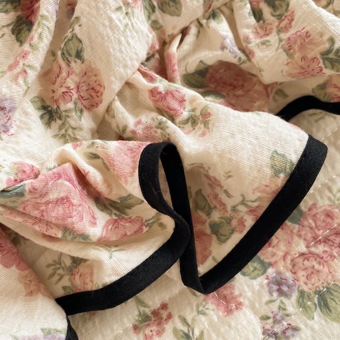 91家纺网 家纺一手货源 找家纺 欧尚 2025新款皱皱纱床盖四件套 田野