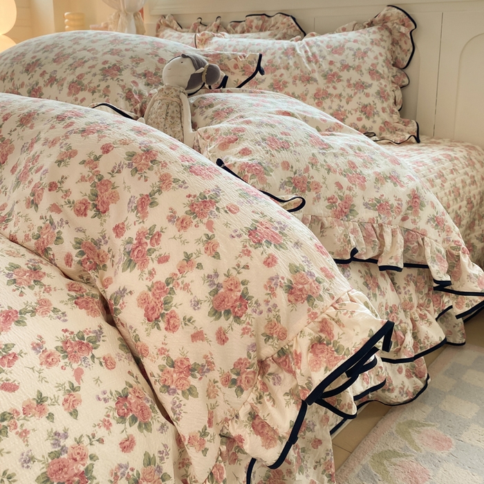 欧尚 2025新款皱皱纱床盖四件套 田野