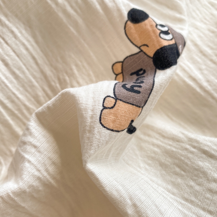 91家纺网 家纺一手货源 找家纺 欧尚 2025新款皱皱纱床盖四件套 香肠狗