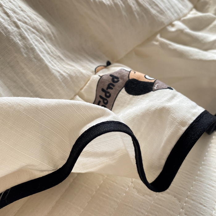 91家纺网 家纺一手货源 找家纺 欧尚 2025新款皱皱纱床盖四件套 香肠狗