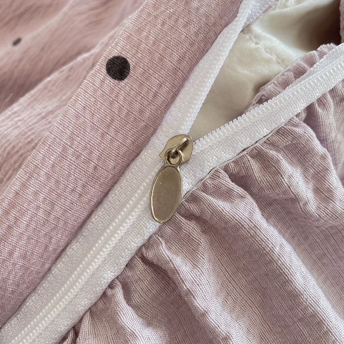 91家纺网 家纺一手货源 找家纺 欧尚 2025新款皱皱纱床盖四件套 芋泥波波