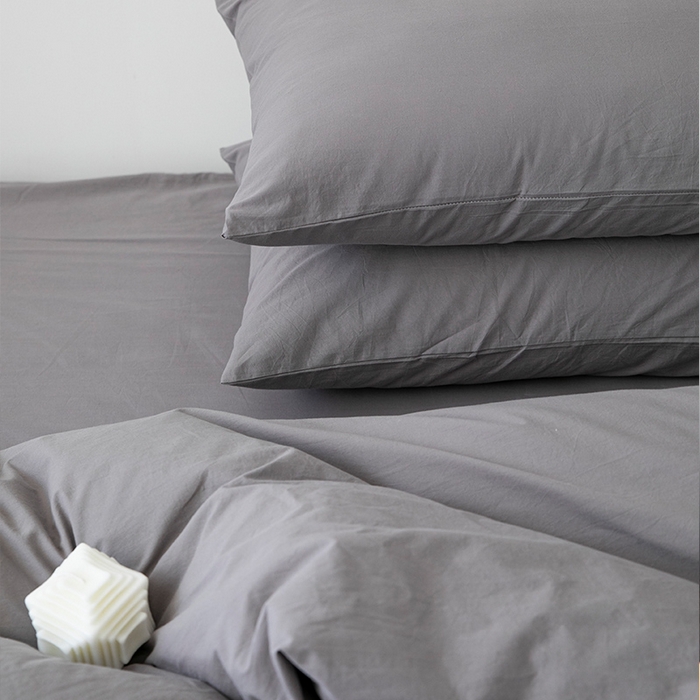 91家纺网 家纺一手货源 找家纺 贝尔 PELLHOME 全棉水洗棉纽扣款四件套（春节不打烊)（可抖音代发） 中灰