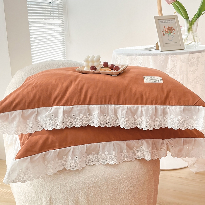 91家纺网 家纺一手货源 找家纺 （总）贝尔 PELLHOME 全棉水洗棉宽花边镂空刺绣四件套床单床笠场景一春节不打烊（可抖音代发）