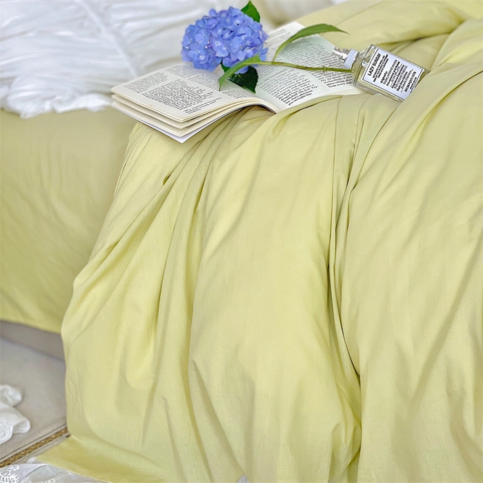 91家纺网 家纺一手货源 找家纺 贝尔 PELLHOME 全棉水洗棉宽花边镂空刺绣四件套床单床笠场景一春节不打烊（可抖音代发） 蔓青绿