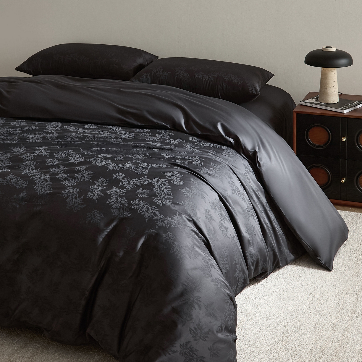 91家纺网 家纺一手货源 找家纺 ONE TWO ONE 121 2025新款秋冬高支高密提花长绒棉纯棉全棉高端贡缎四件套（【提供买家秀】为了各位老板们都有利润空间，平台控价券后不得低于228/318/338元，感谢您的配合与支持！！