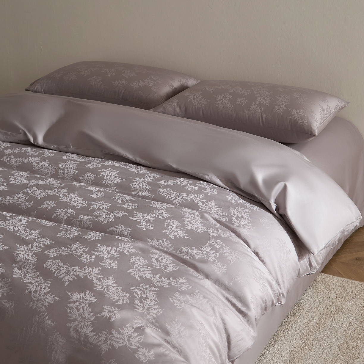 91家纺网 家纺一手货源 找家纺 ONE TWO ONE 121 2025新款秋冬高支高密提花长绒棉纯棉全棉高端贡缎四件套（【提供买家秀】为了各位老板们都有利润空间，平台控价券后不得低于228/318/338元，感谢您的配合与支持！！