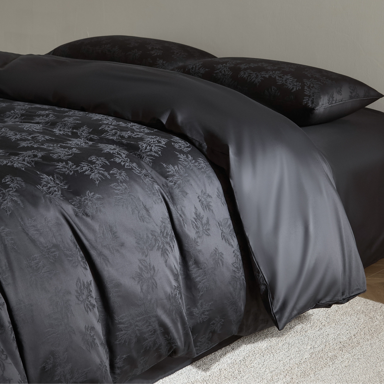 91家纺网 家纺一手货源 找家纺 ONE TWO ONE 121 2025新款秋冬高支高密提花长绒棉纯棉全棉高端贡缎四件套（【提供买家秀】为了各位老板们都有利润空间，平台控价券后不得低于228/318/338元，感谢您的配合与支持！！