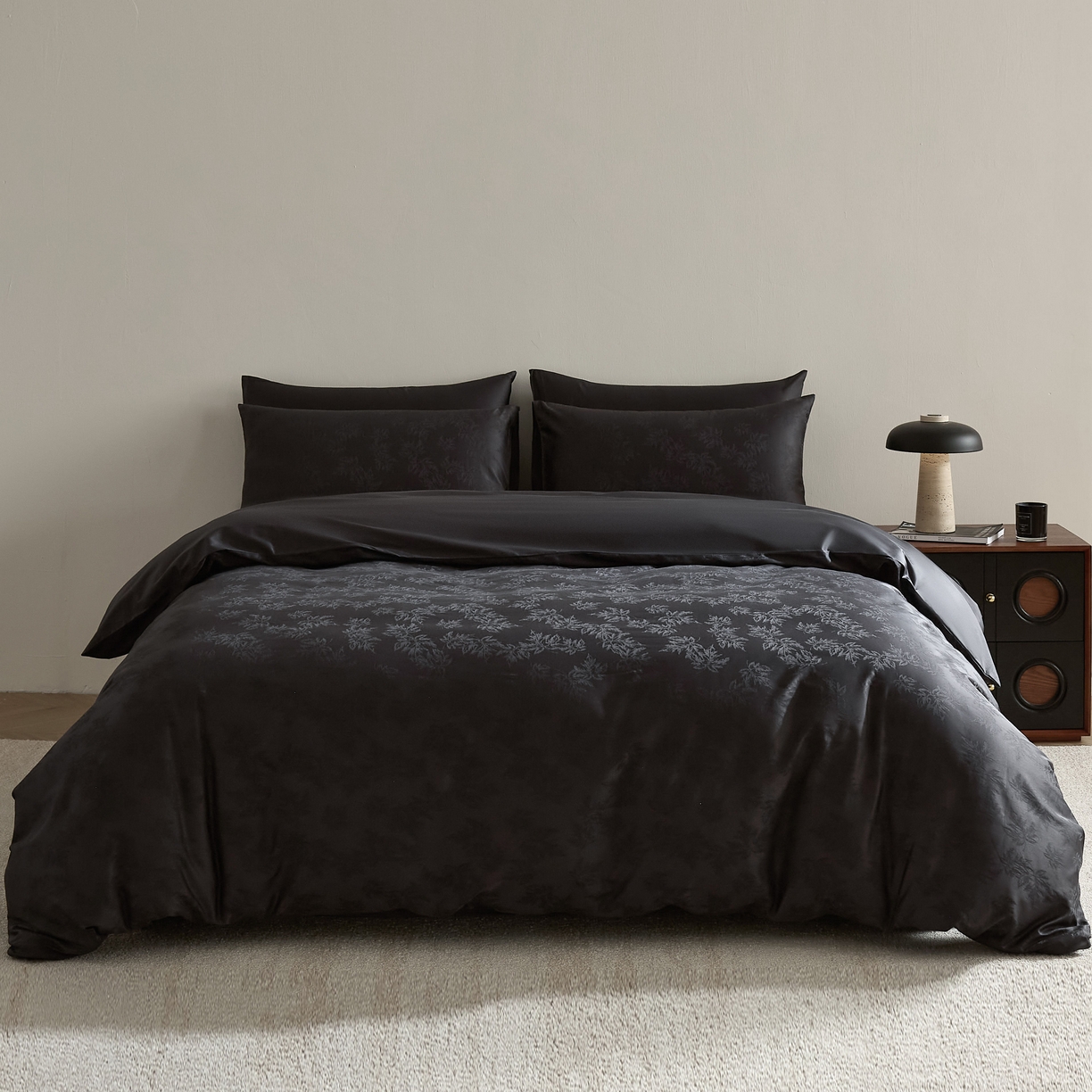 91家纺网 家纺一手货源 找家纺 （总）ONE TWO ONE 121 2025新款秋冬高支高密提花长绒棉纯棉全棉高端贡缎四件套（【提供买家秀】为了各位老板们都有利润空间，平台控价券后不得低于228/318/338元，感谢您的配合与支