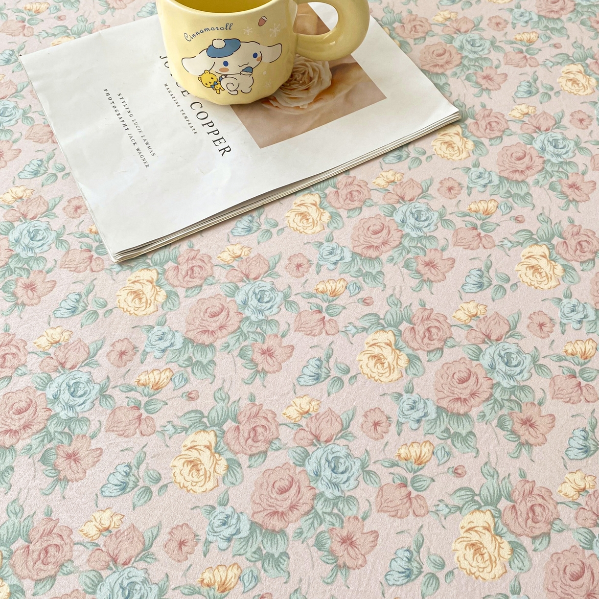 91家纺网 家纺一手货源 找家纺 首爱家纺 2025新款木棉双层纱印花床笠 百花齐放