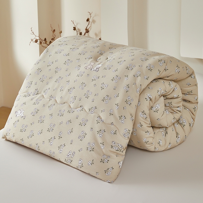 91家纺网 家纺一手货源 找家纺 南方印象 2025新款木棉冬被 繁-华-双层纱