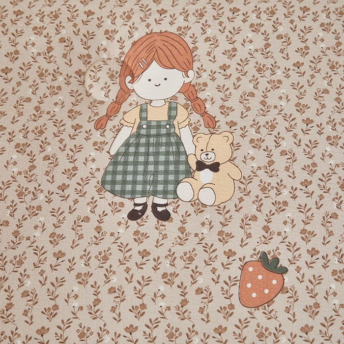 91家纺网 家纺一手货源 找家纺 南方印象 2025新款木棉冬被 萌女孩-双层纱