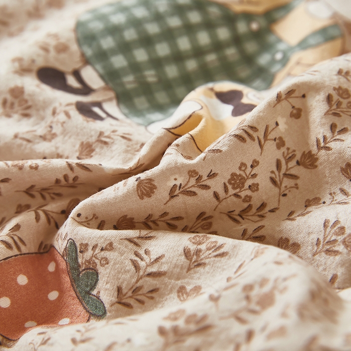 91家纺网 家纺一手货源 找家纺 南方印象 2025新款木棉冬被 萌女孩-双层纱