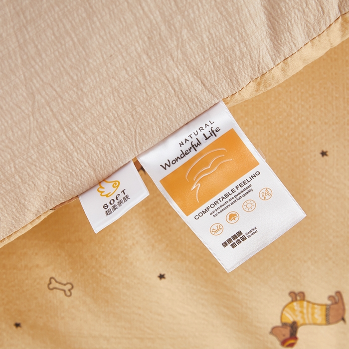 91家纺网 家纺一手货源 找家纺 南方印象 2025新款木棉冬被 小萌狗-双层纱