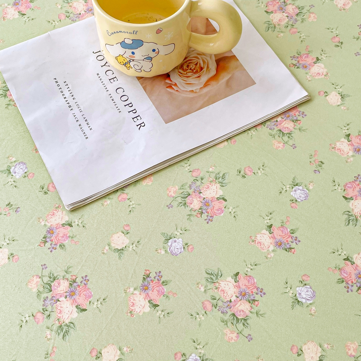 91家纺网 家纺一手货源 找家纺 首爱家纺 2025新款木棉双层纱印花床笠 花枝绚烂