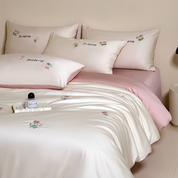 91家纺网 家纺一手货源 找家纺 （总）618家纺 2025新款A类新疆长绒棉四件套--甜茉