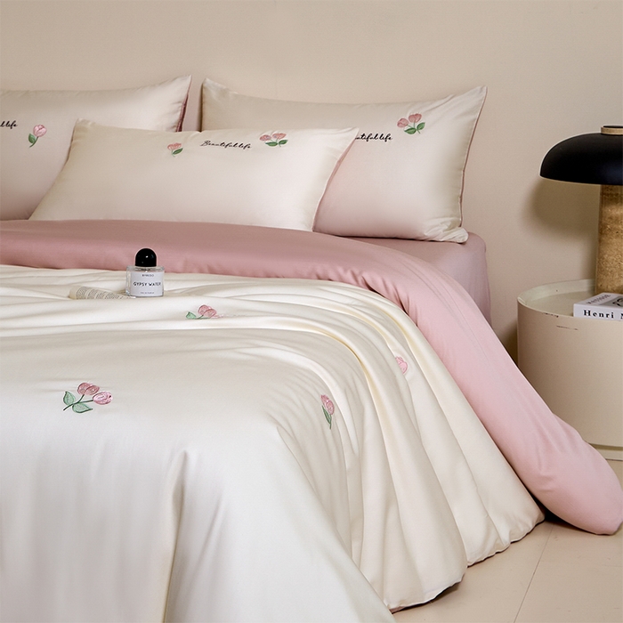 91家纺网 家纺一手货源 找家纺 （总）618家纺 2025新款A类新疆长绒棉四件套--甜茉