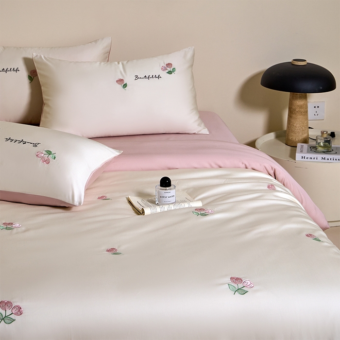 91家纺网 家纺一手货源 找家纺 （总）618家纺 2025新款A类新疆长绒棉四件套--甜茉