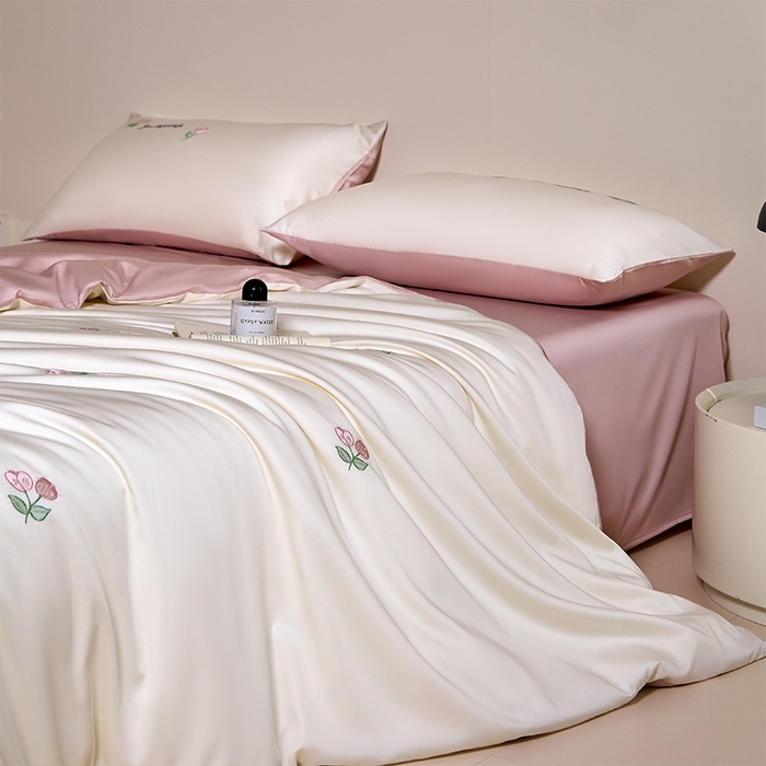 91家纺网 家纺一手货源 找家纺 （总）618家纺 2025新款A类新疆长绒棉四件套--甜茉