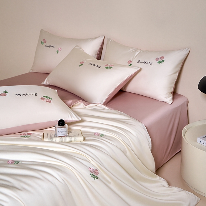 91家纺网 家纺一手货源 找家纺 （总）618家纺 2025新款A类新疆长绒棉四件套--甜茉