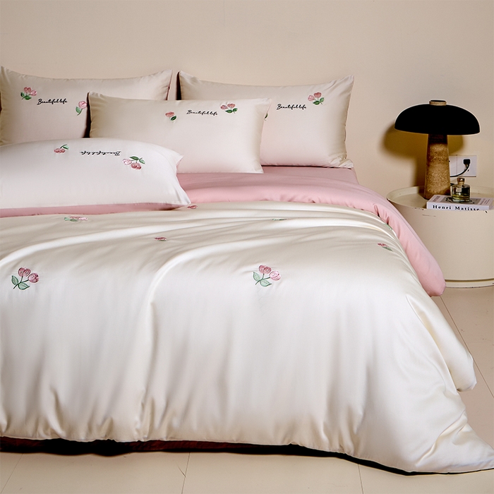 91家纺网 家纺一手货源 找家纺 （总）618家纺 2025新款A类新疆长绒棉四件套--甜茉