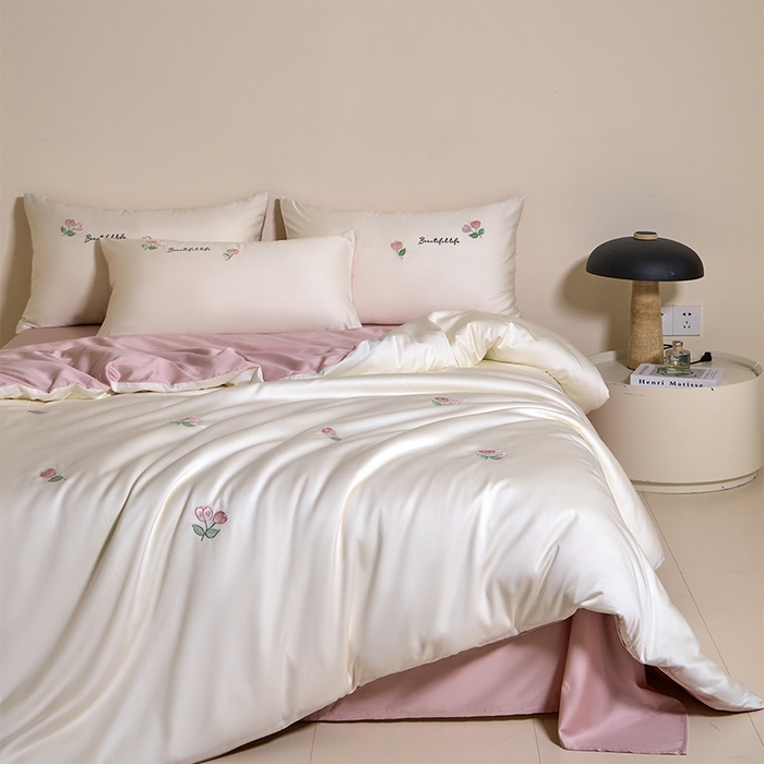 91家纺网 家纺一手货源 找家纺 （总）618家纺 2025新款A类新疆长绒棉四件套--甜茉