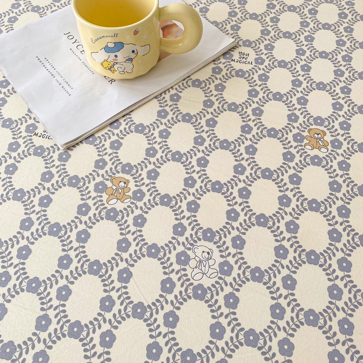 91家纺网 家纺一手货源 找家纺 首爱家纺 2025新款木棉双层纱印花床笠 杰西卡