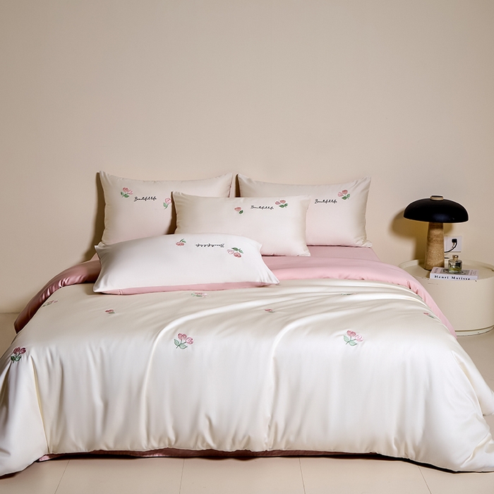 91家纺网 家纺一手货源 找家纺 （总）618家纺 2025新款A类新疆长绒棉四件套--甜茉