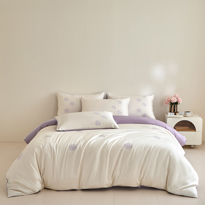 91家纺网 家纺一手货源 找家纺 （总）618家纺 2025新款A类新疆长绒棉四件套--邂逅山茶