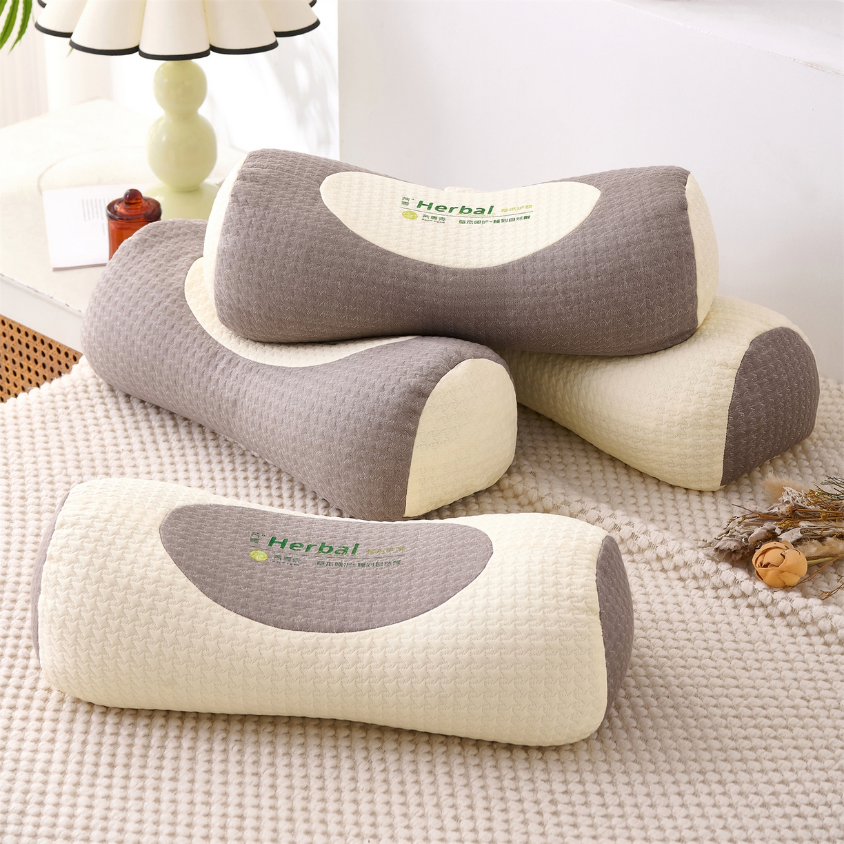 91家纺网 家纺一手货源 找家纺 大熊枕芯 2025新款草本元宝荞麦护颈枕荞麦壳枕头枕芯 组合图仅供参考不可下单