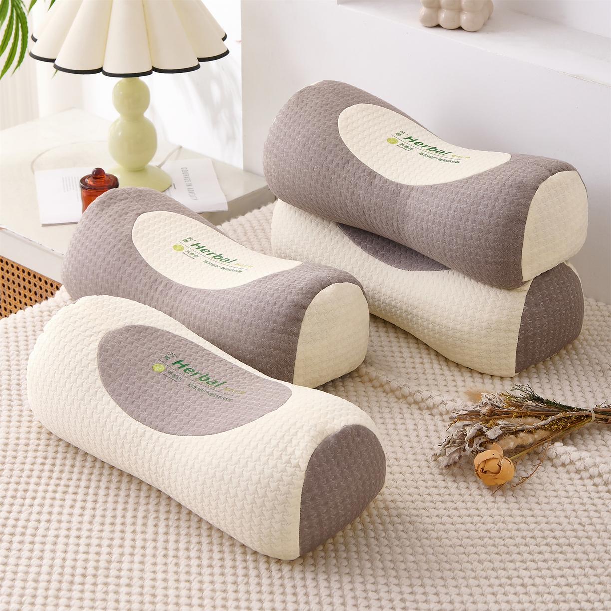 大熊枕芯 2025新款草本元宝荞麦护颈枕荞麦壳枕头枕芯 组合图仅供参考不可下单