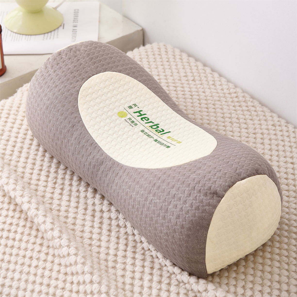 大熊枕芯 2025新款草本元宝荞麦护颈枕荞麦壳枕头枕芯 咖色