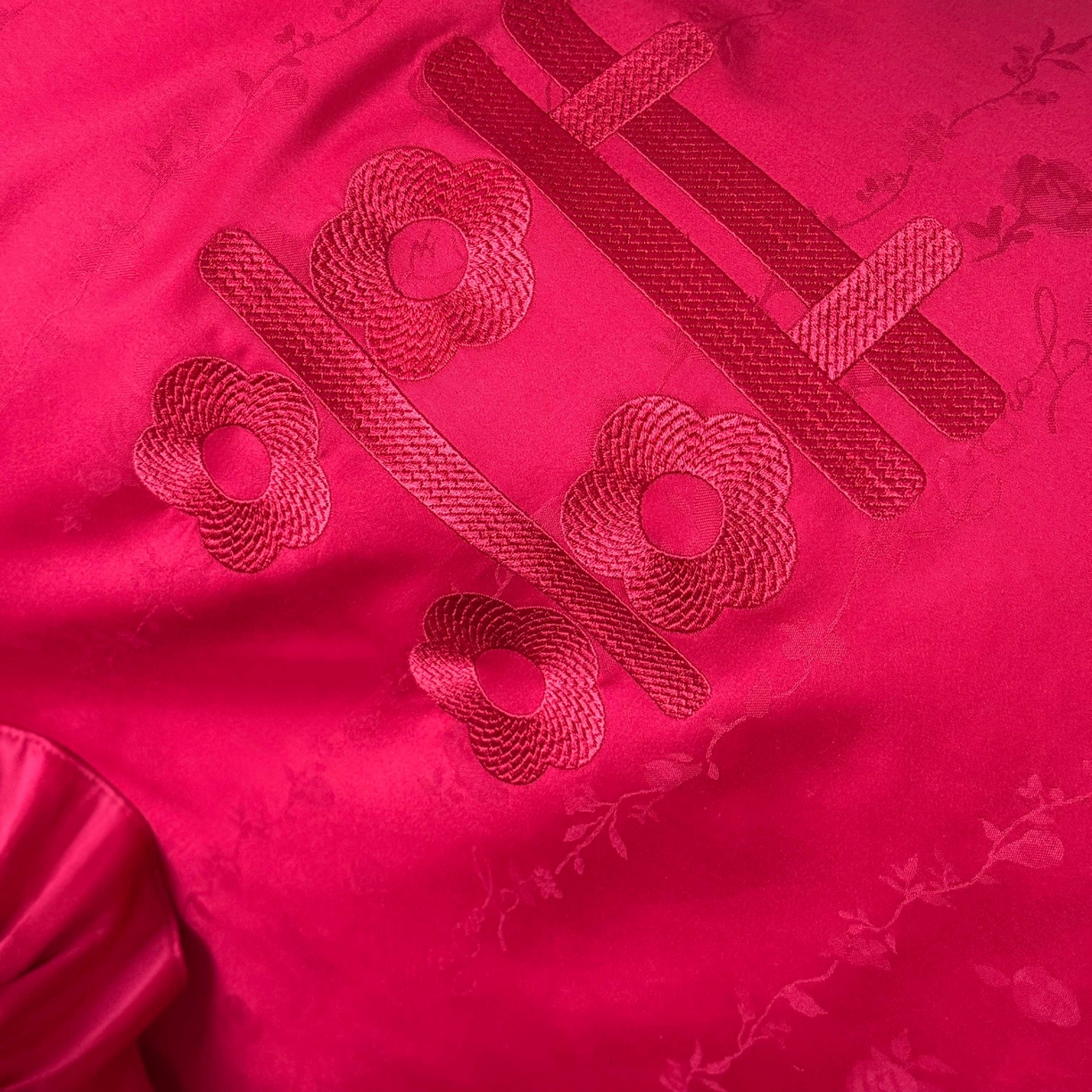 91家纺网 家纺一手货源 找家纺 （总）江涞 2025新款长绒棉纯棉提花四件套-喜至