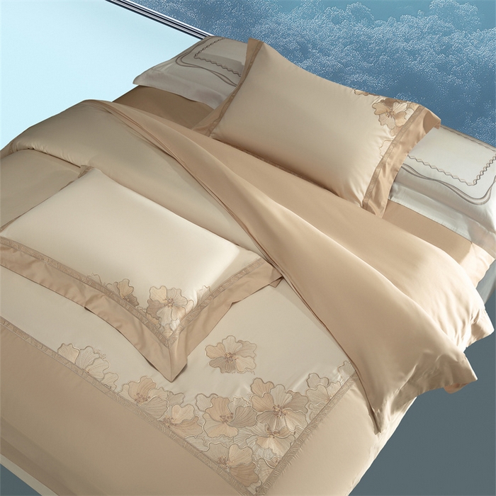 91家纺网 家纺一手货源 找家纺 （总）高大尚婚庆馆 2025秋冬新款长绒棉高奢系列四件套-香缇卡